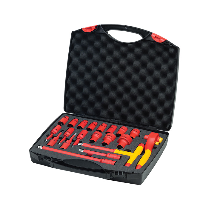 1/2" Dopsleutelset met ratel 1000V VDE 7208N, 21-delig