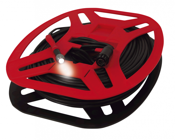 RC2 Camerakop met kabel op haspel 50m