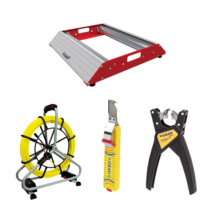 Kabeltrekken, Kabelafrollen, Kabelontmanteling