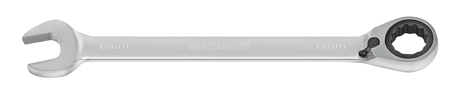 Ringsteeksleutel met omschakelbare Ratel 13mm