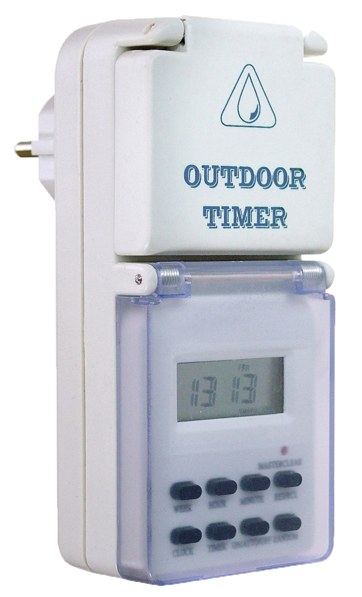 Weektimer 230V/16A IP44 Digital Outdoor 8 programma's