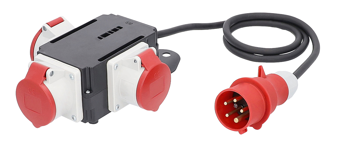 CEE MIXO Adapter 400V/16A IP44 5-polig NECKAR met kabel H07RN-F 5G1,5 1,5m