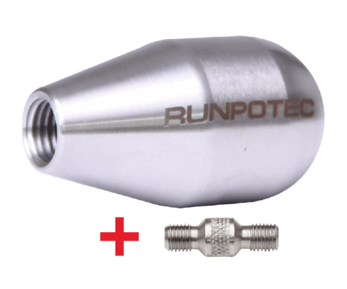 RVS Aanvangsbolkop RTG12 + Verbinding RTG6 Ø30 mm