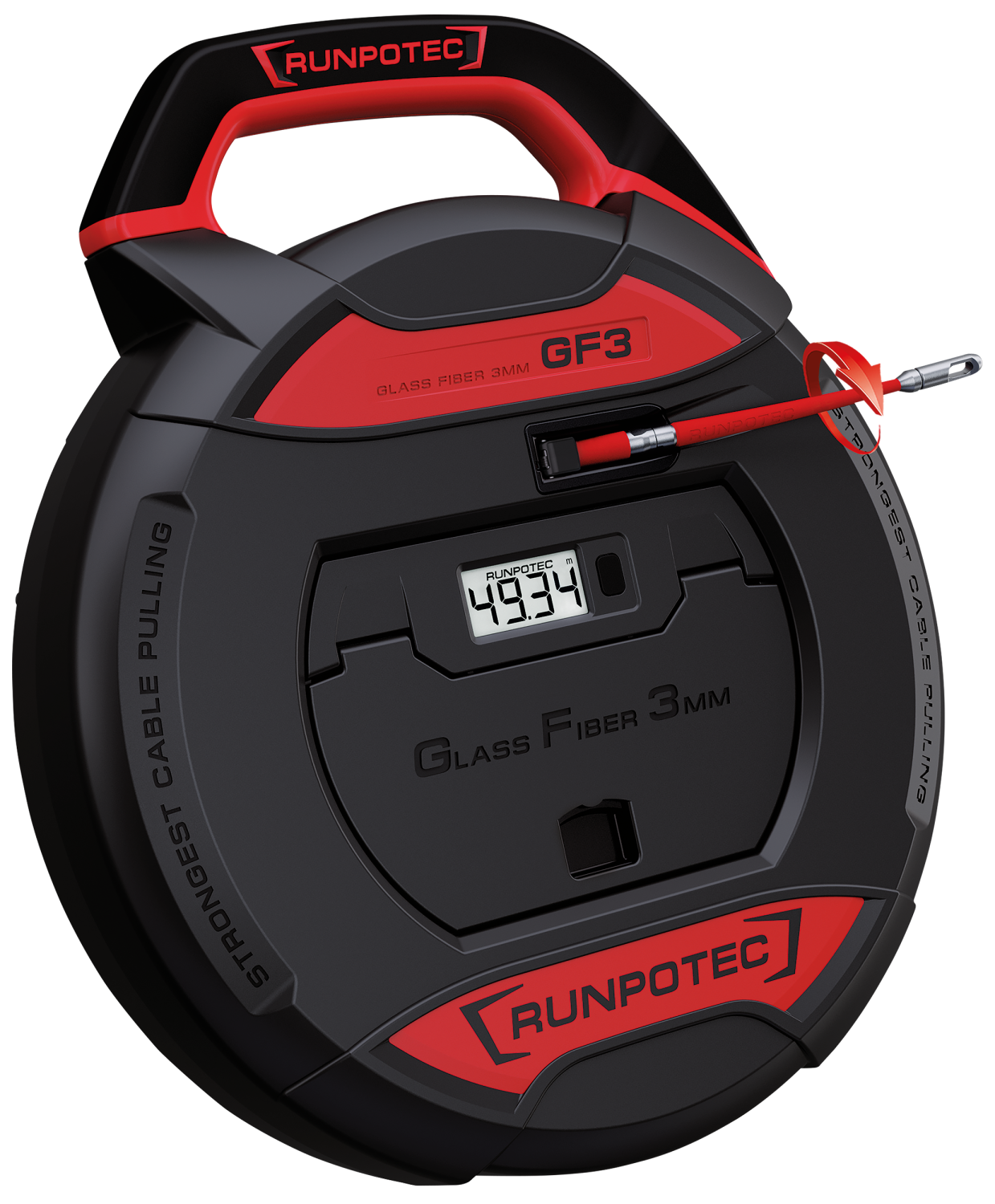 GF3 Glasvezeltrekveer Ø 3mm met lengtemeter 50m