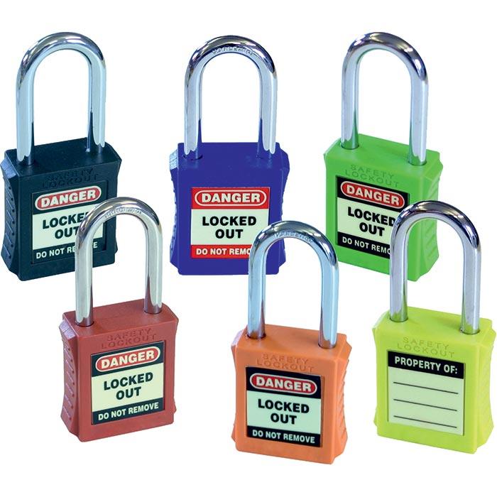 Lockout Veiligheidshangsloten Gecombineerd (6 stuks)