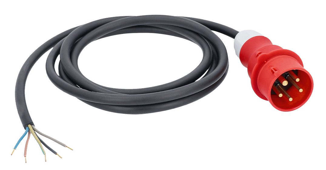 CEE Aansluitkabel Neopreen 400V/32A IP44 5-polig H07RN-F 5G6 5m