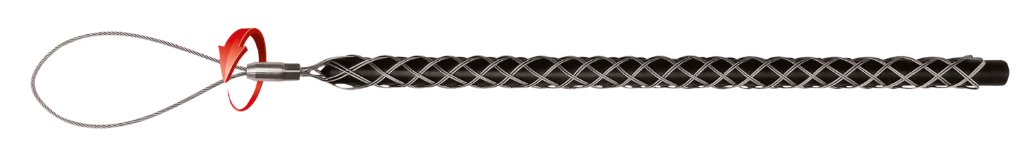 RVS Kabeltrekkous met anti-twist trekoog 6-9mm