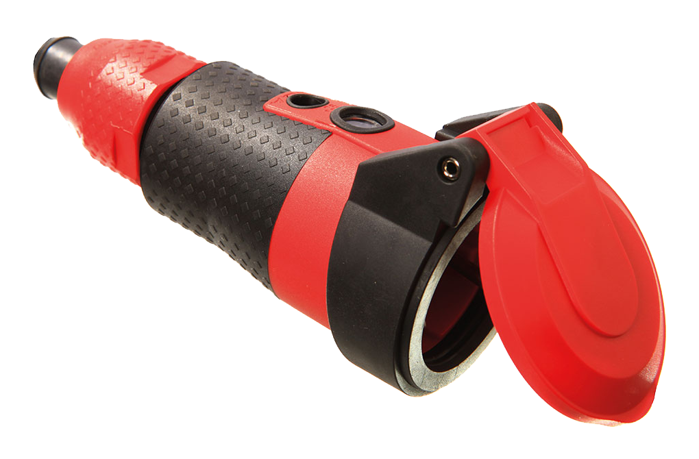 SCHUKO Ultra Pro Contrastekker randaarde 230V/16A IP54 tot 3x2.5 mm² rood/zwart