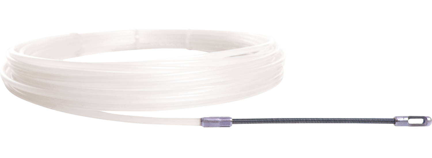 Nylon Trekveer 4mm met geperste zoeker en trekoog Ø 6mm 5m