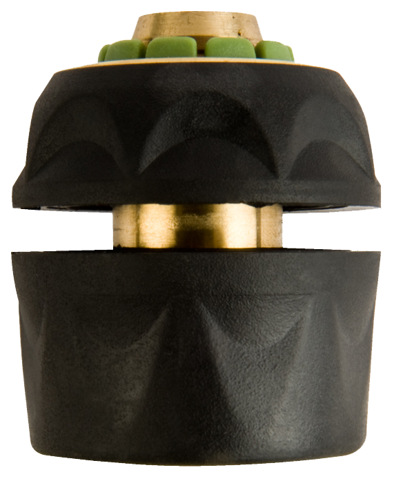 Koppeling Brass 1/2"-5/8" Softtouch Aquastop in blister