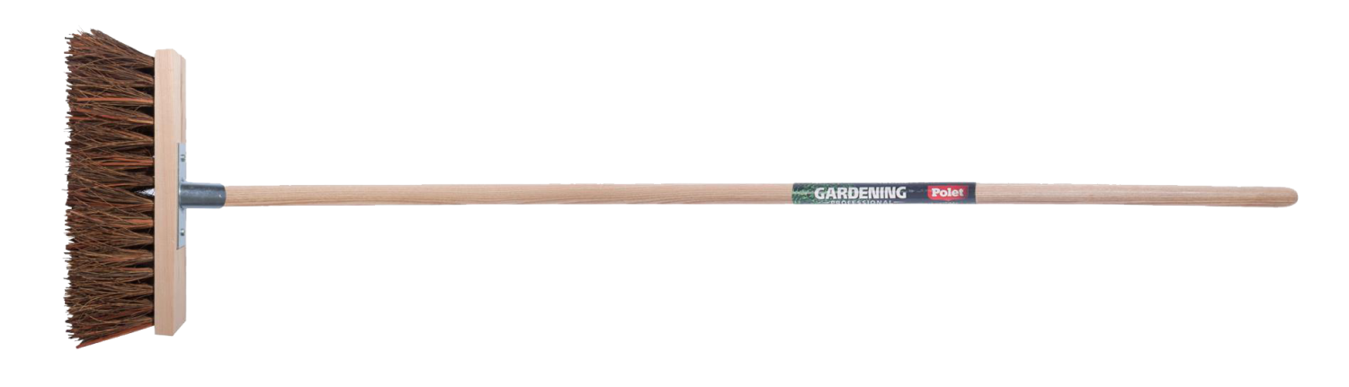 Straatbezem 32cm Piassava met essen steel 150cm