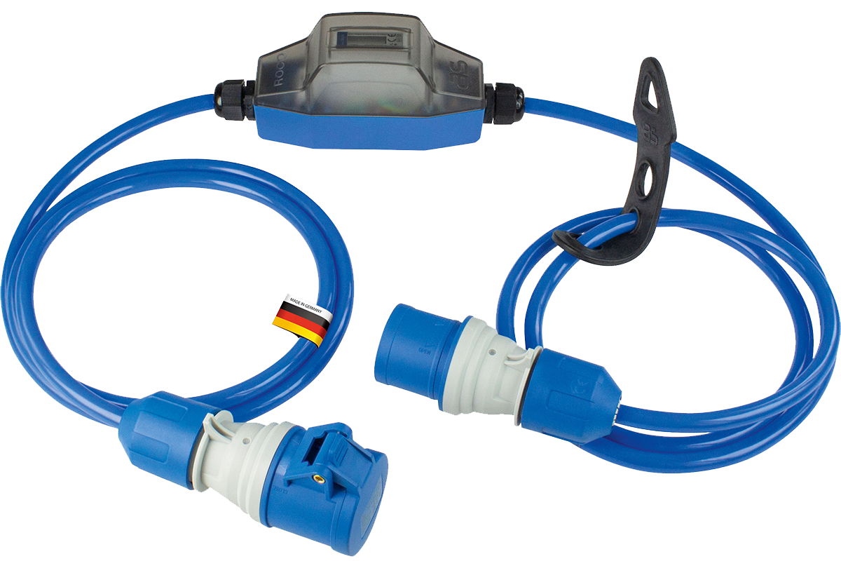 Camping CEE Energieverbruiksmeter ROCO 3 230V/16A IP44 H07BQ-F 3G2,5 2x 1,5m