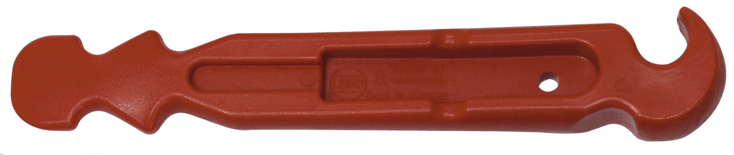 Kunststof Wig 1000V 270x37x31mm rood haak model