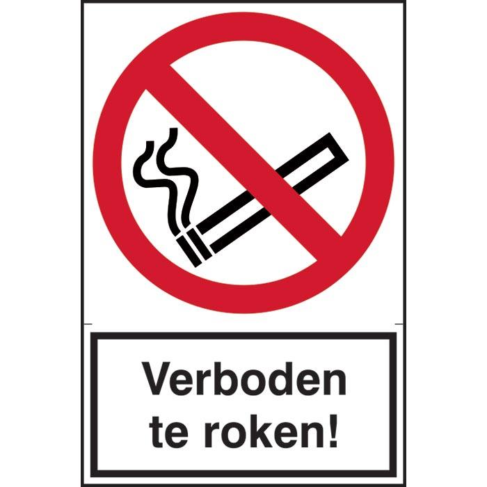Waarschuwingsbord Verboden te Roken 200x300mm