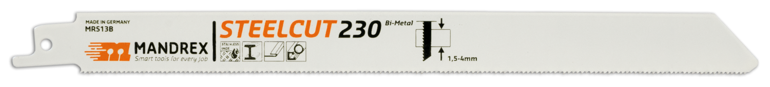 Steelcut Reciprozaagblad MRS13B 230mm fijn (2 st.)