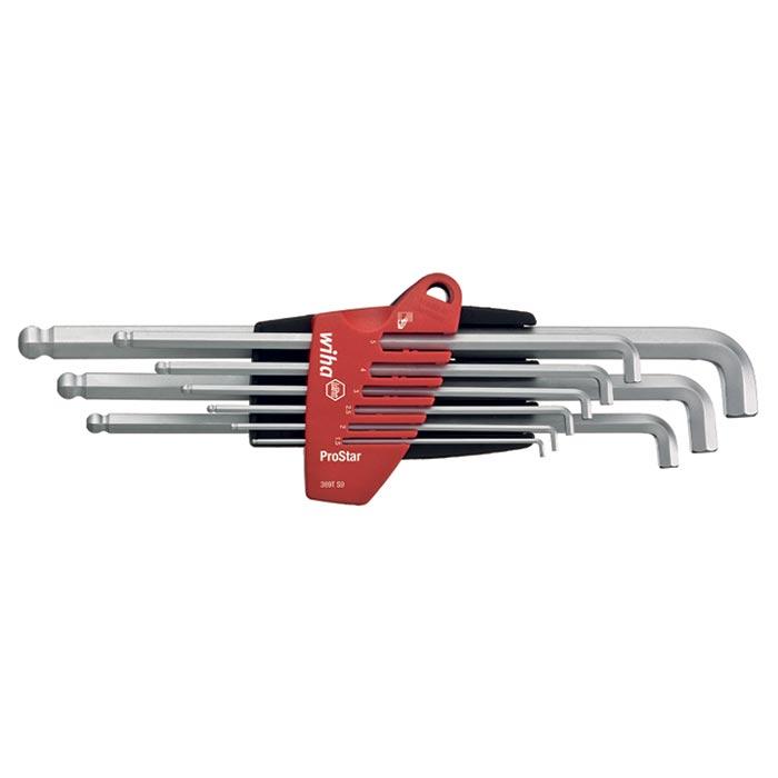 Inbussleutelset Kogelkop ProStar mat verchroomd 369T, 10-delig