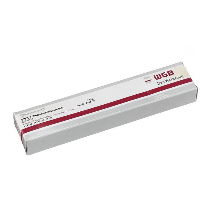 Ringsteeksleutelset 15° No.230K 8-19mm, 8-delig