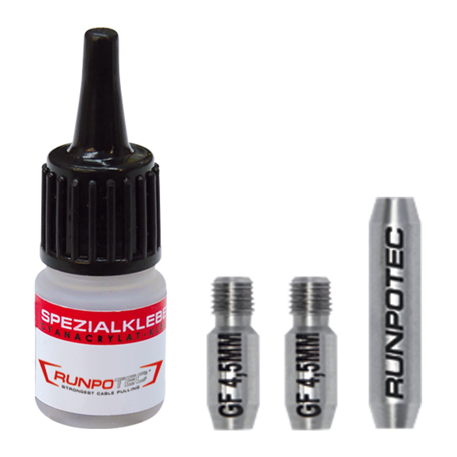 RVS Reparatieset Ø 4,5mm Glasvezel Trekveer, 4-delig