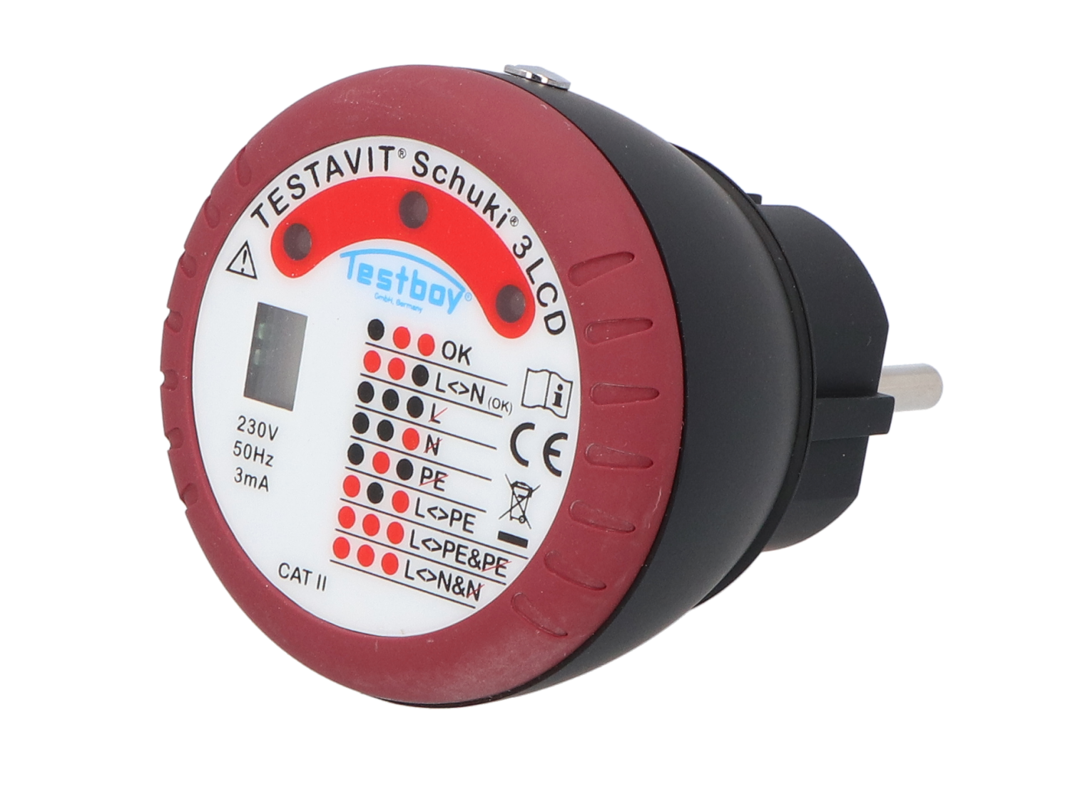 Contactdoostester 230 V Testavit Schuki 3 LCD