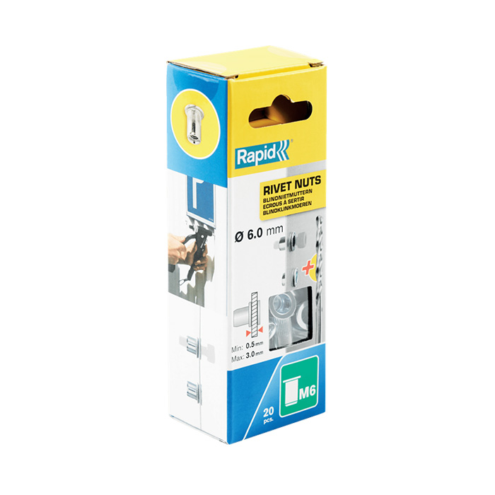 Blindklinkmoeren M6 in blister (20 stuks)