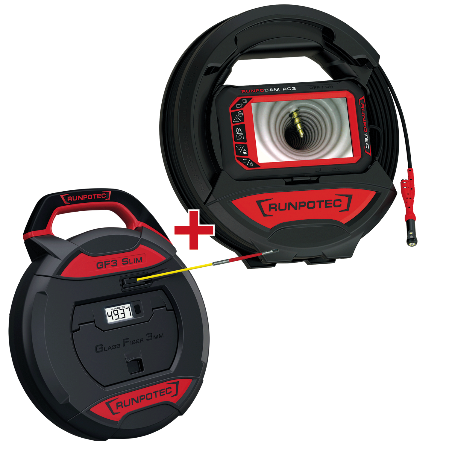 Inspectiecamera RC3 15m + GF3 met lengtemeter 30m