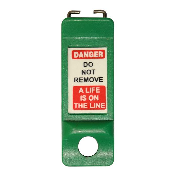 Lockout Automaten vergrendeling - Pinnen naar binnen (Groen)