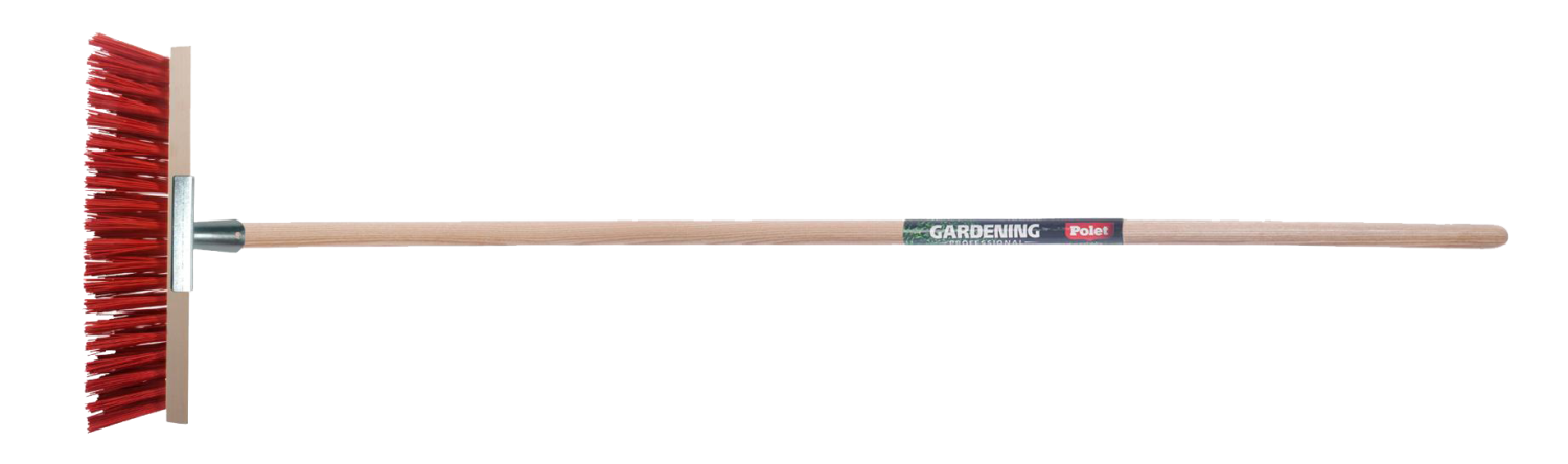 Straatbezem 40cm Synthetisch met essen steel 150cm