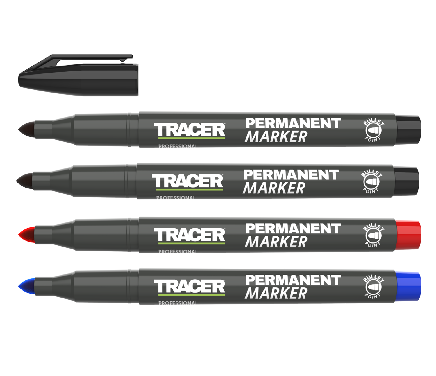 Markeerstift APMK1 zwart, rood, blauw