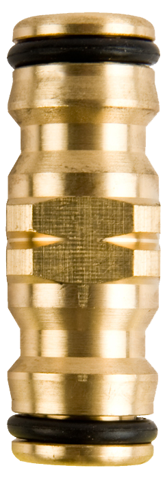 Dubbele Koppeling Brass in blister